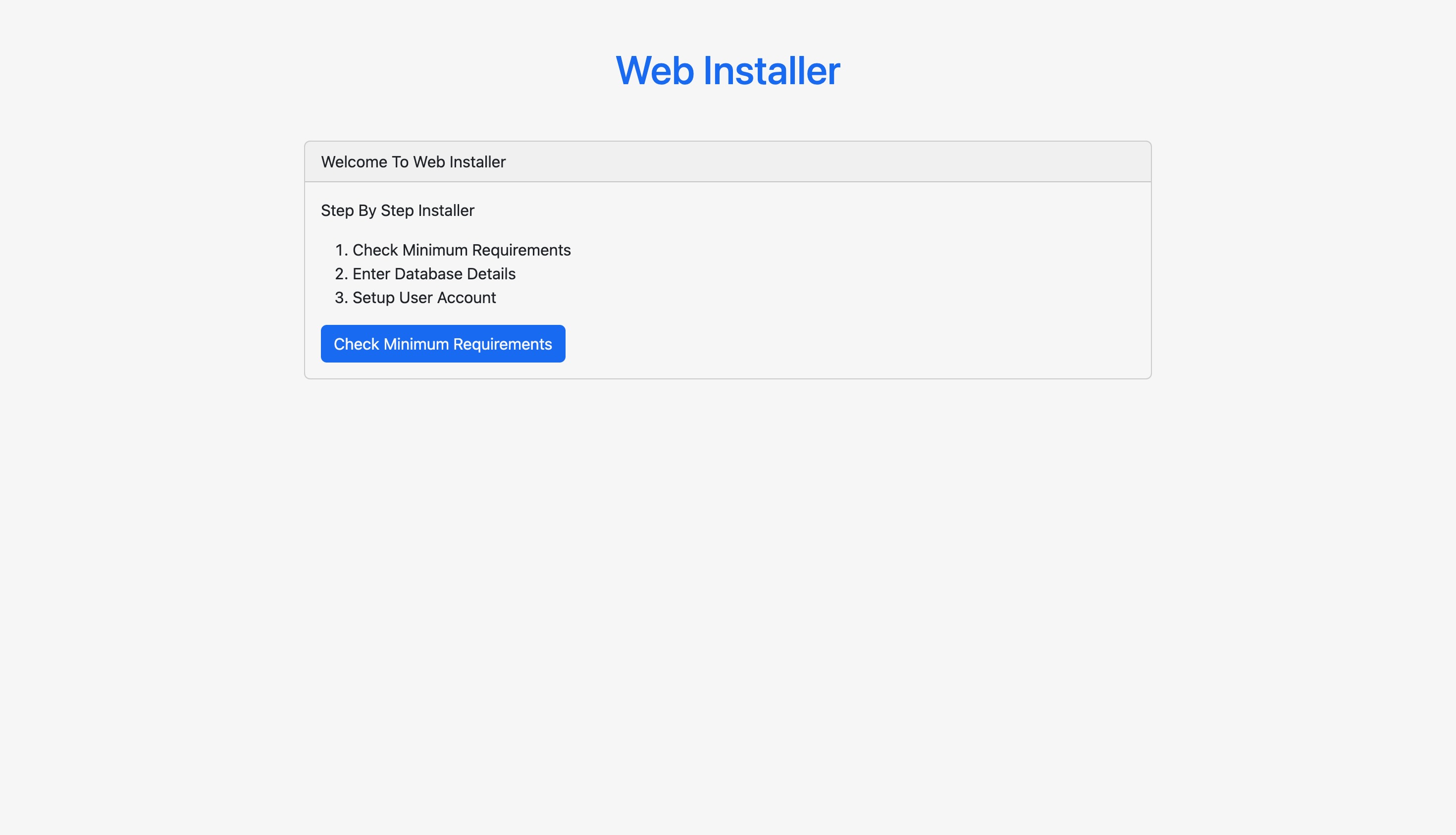 web installer